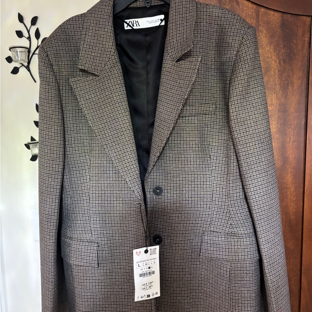 Zara Brown Sport Coat Tailored Blazer